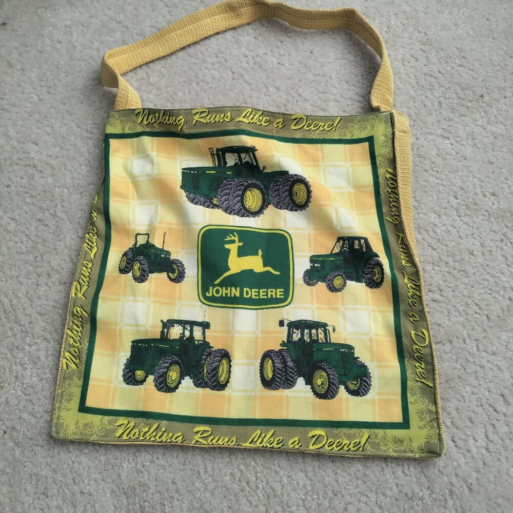John Deere Tractor Farm Tote Yellow Bag